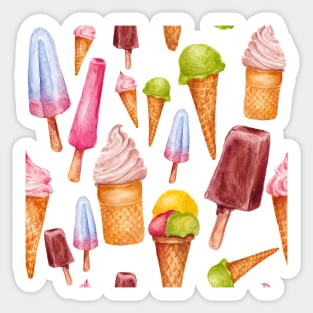 ice cream pattern Sticker